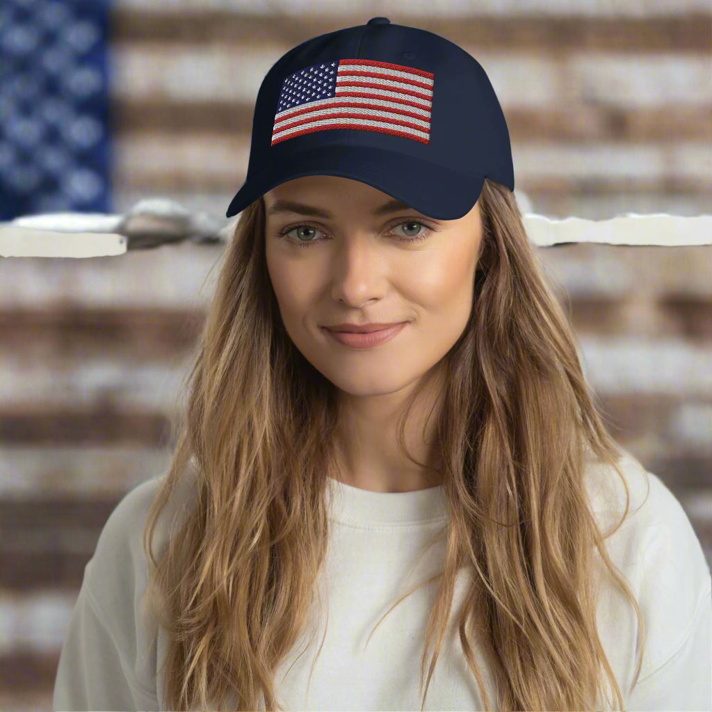 Armed Forces Gear American Flag Hat (Navy)