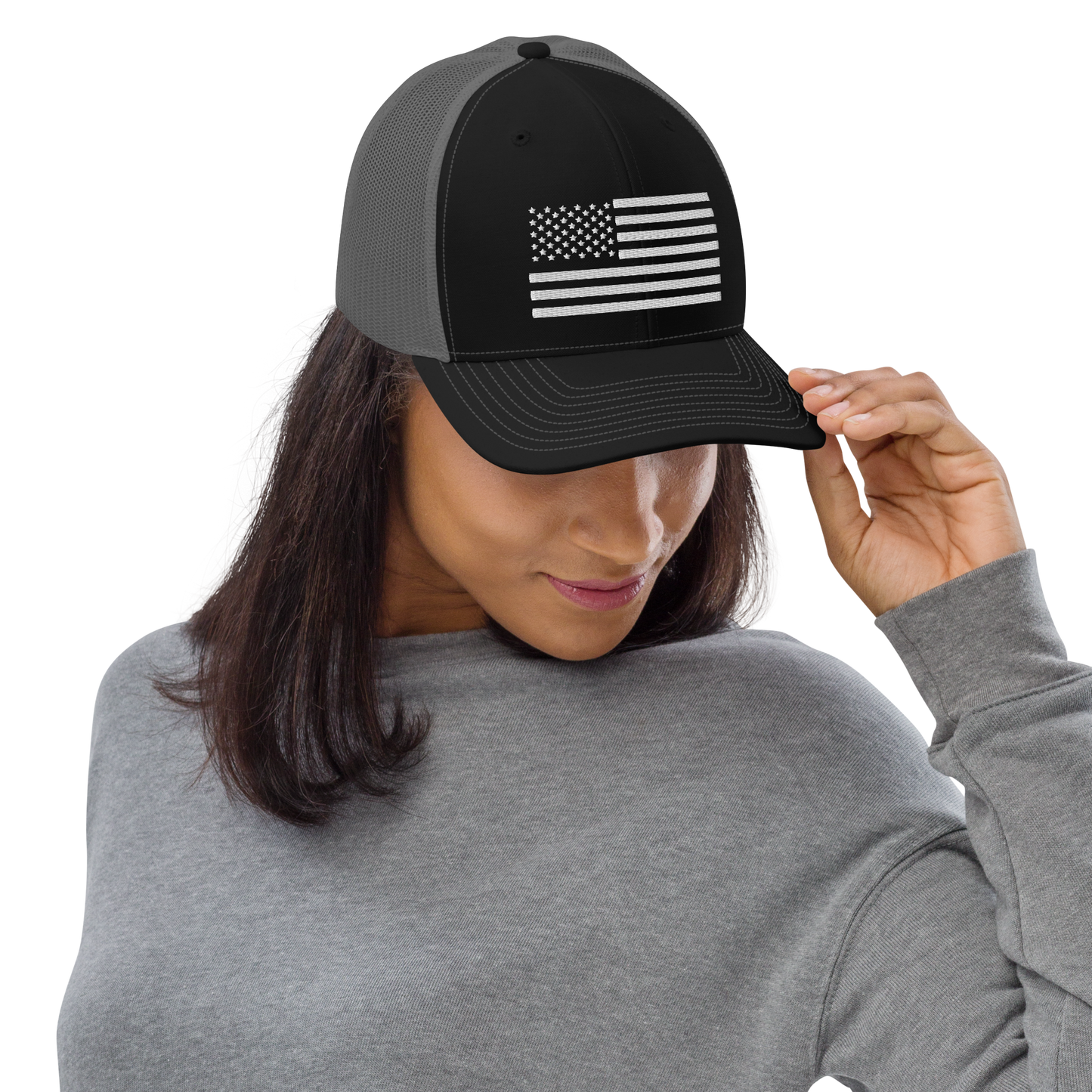 American Flag Hat - Charcoal