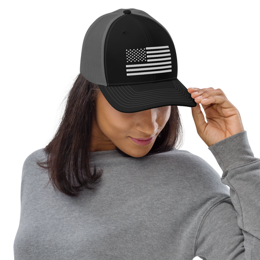 American Flag Hat - Charcoal