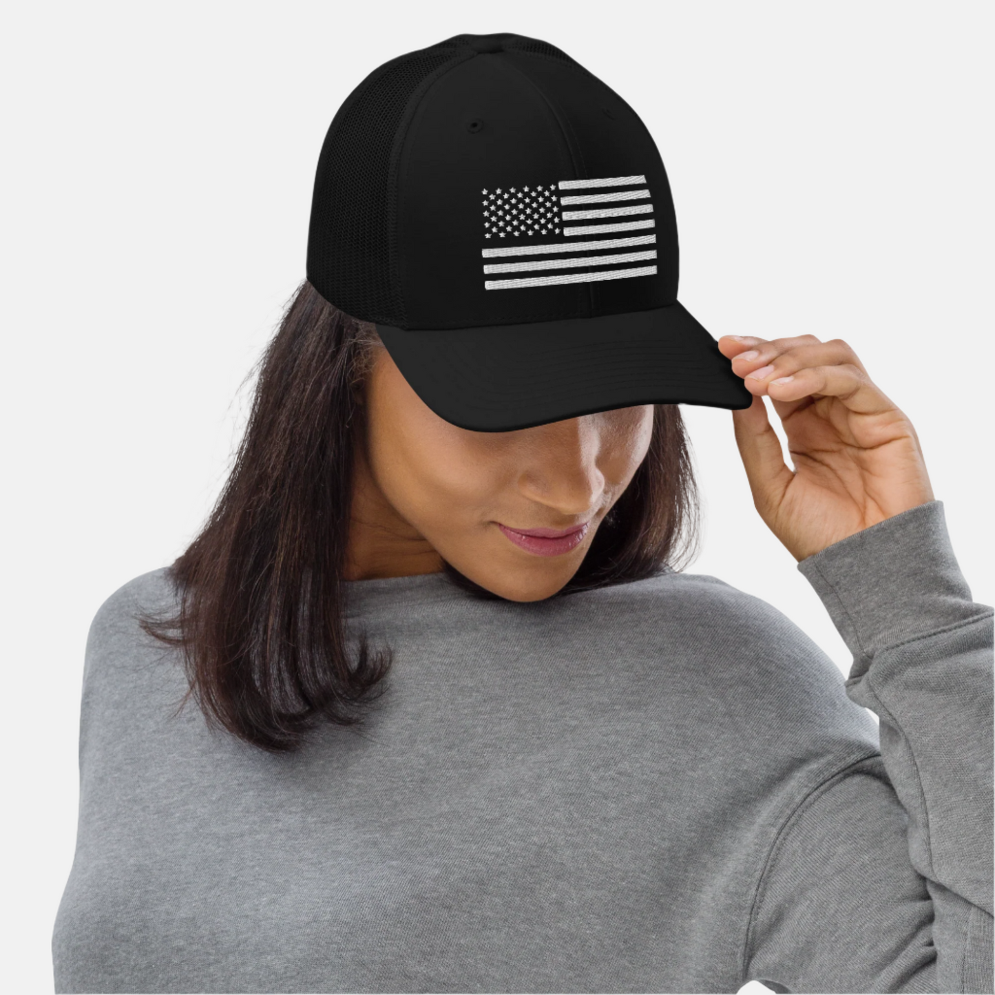 American Flag Hat - Charcoal