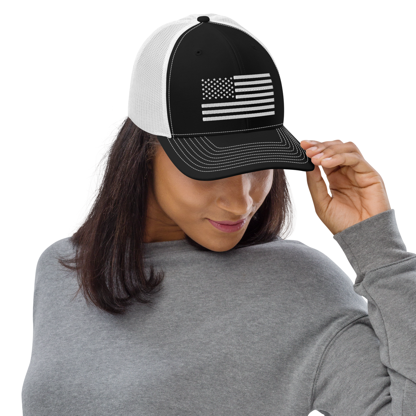 American Flag Hat - Charcoal