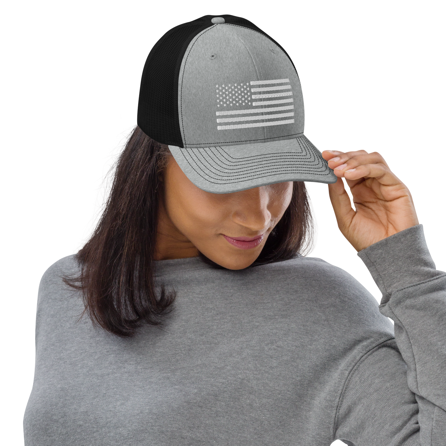 American Flag Hat - Charcoal