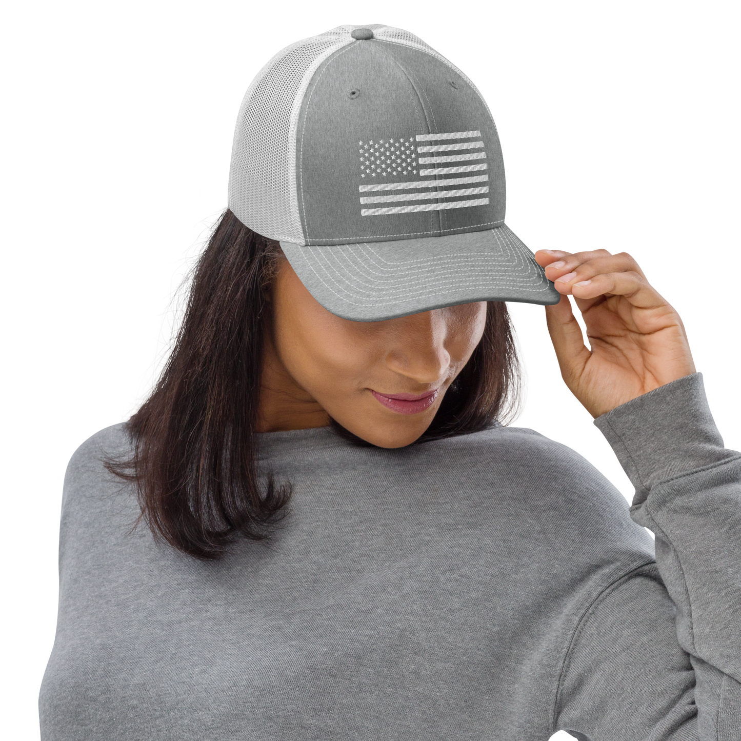 American Flag Hat - Charcoal